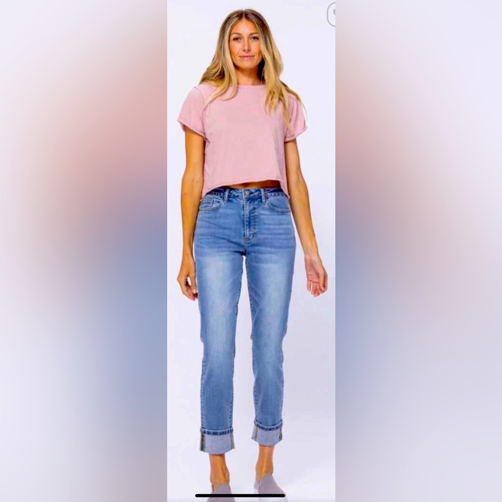 Judy Blue High Waist Vintage Wash Boyfriend Jeans – Size 7/28